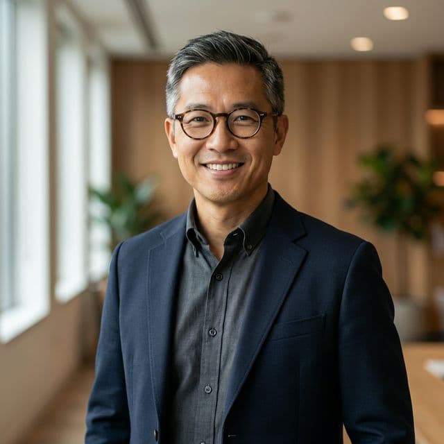 Portrait of Michael Chen, CTO at LogistiCorp Global